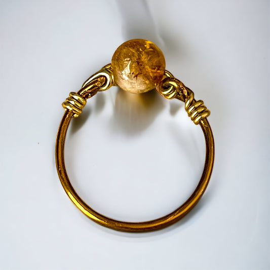 Honey Citrine Breakthrough Ring - For the Love of Natural Living, LLC 