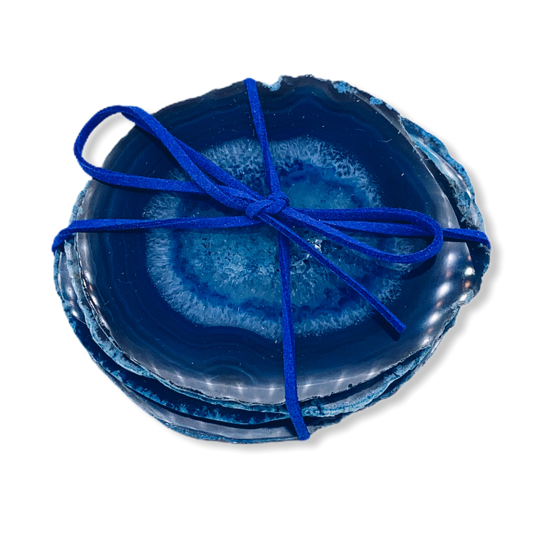 Agate 4 piece Coaster Set - For the Love of Natural Living, LLC 