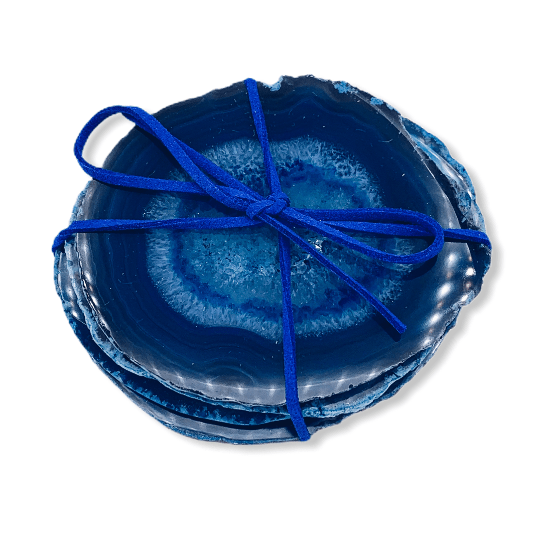 Agate 4 piece Coaster Set - For the Love of Natural Living, LLC - Crystal Decor - Agate 4 piece Coaster Set - For the Love of Natural Living, LLC