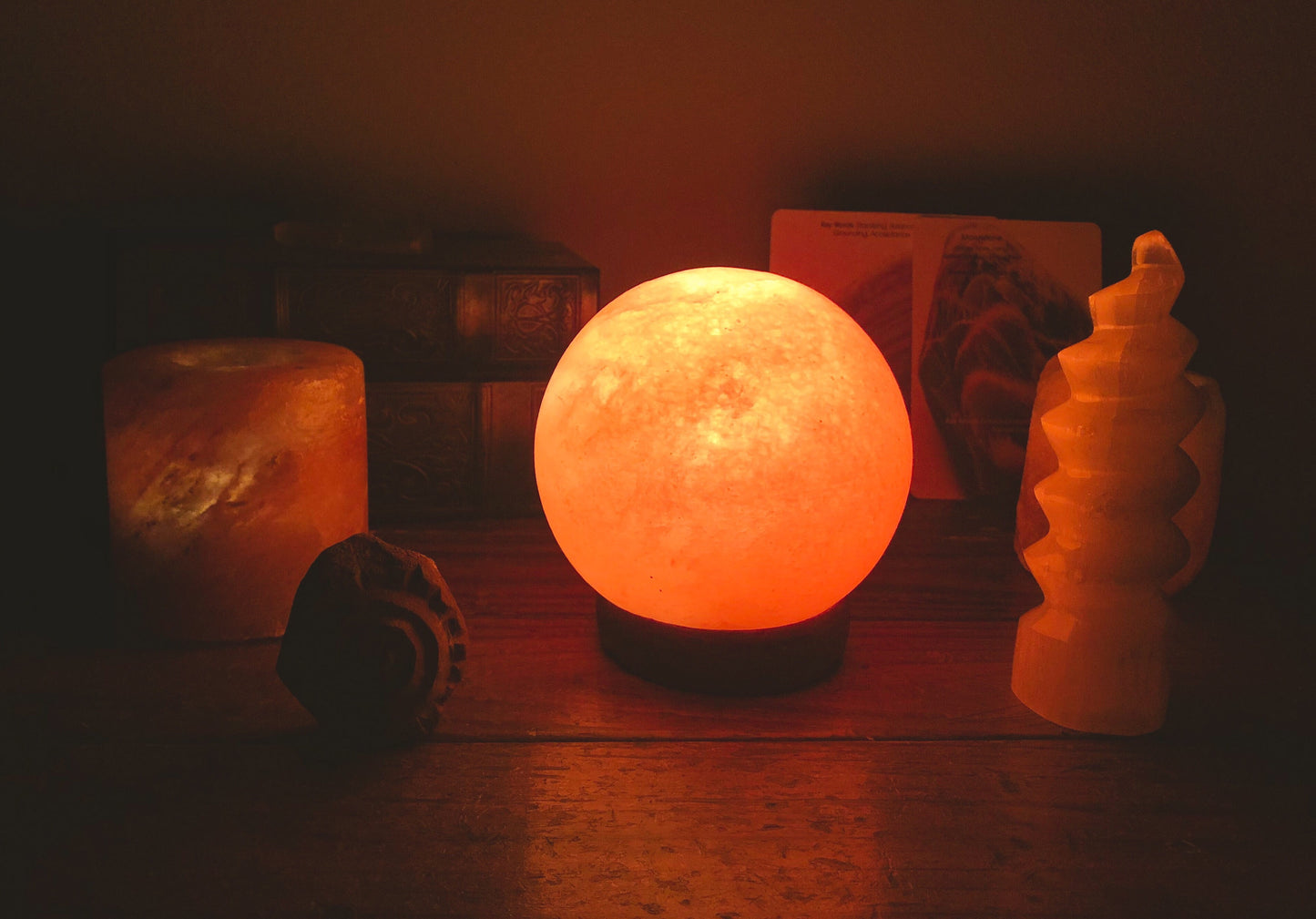 Sphere Himalayan Salt Lamp - For the Love of Natural Living, LLC 