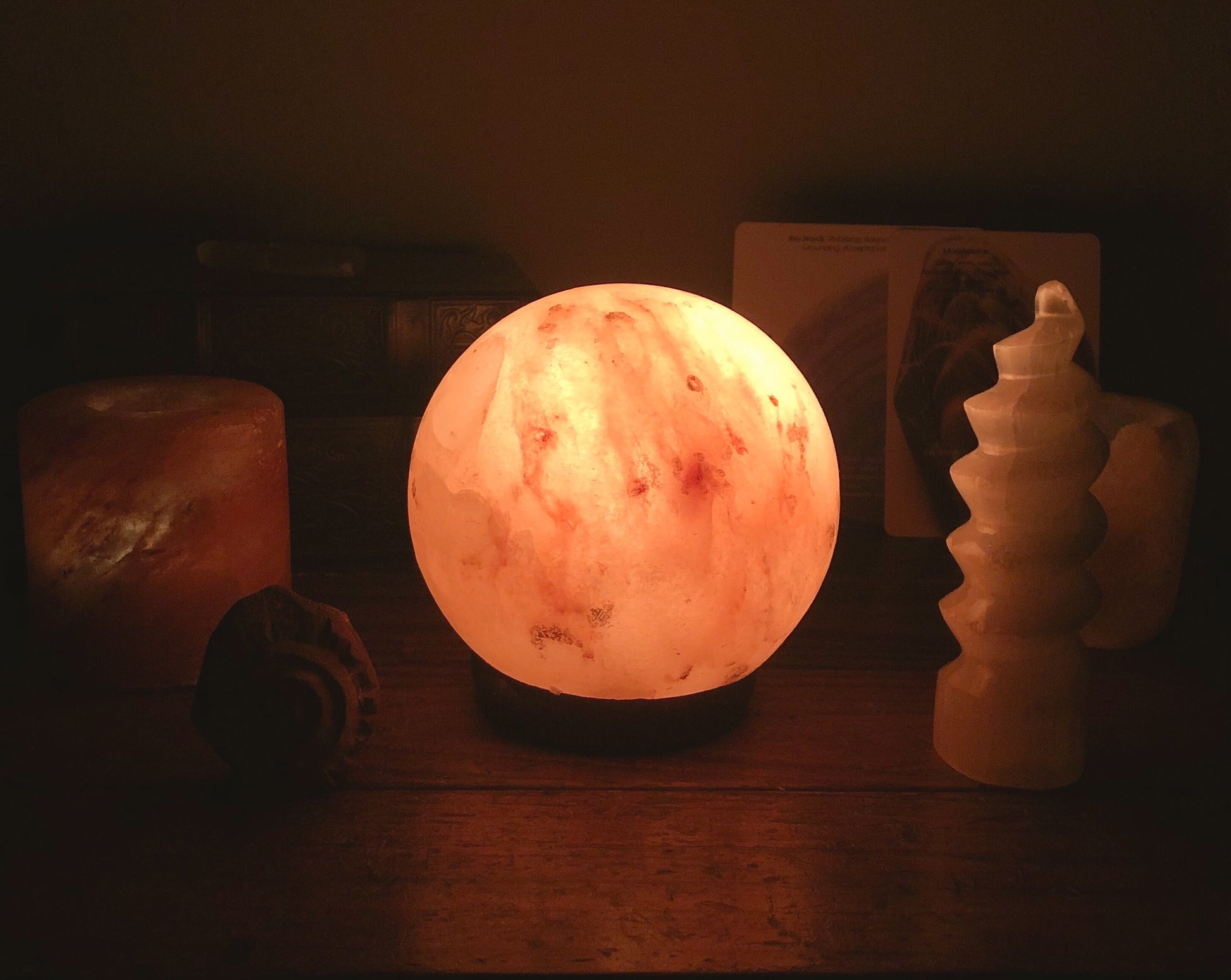 Sphere Himalayan Salt Lamp - For the Love of Natural Living, LLC 